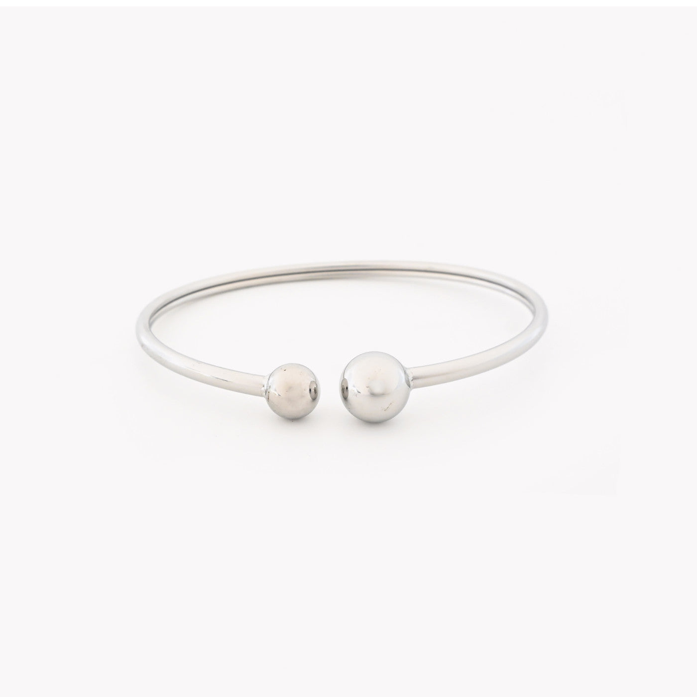 Basic rigid open steel bracelet