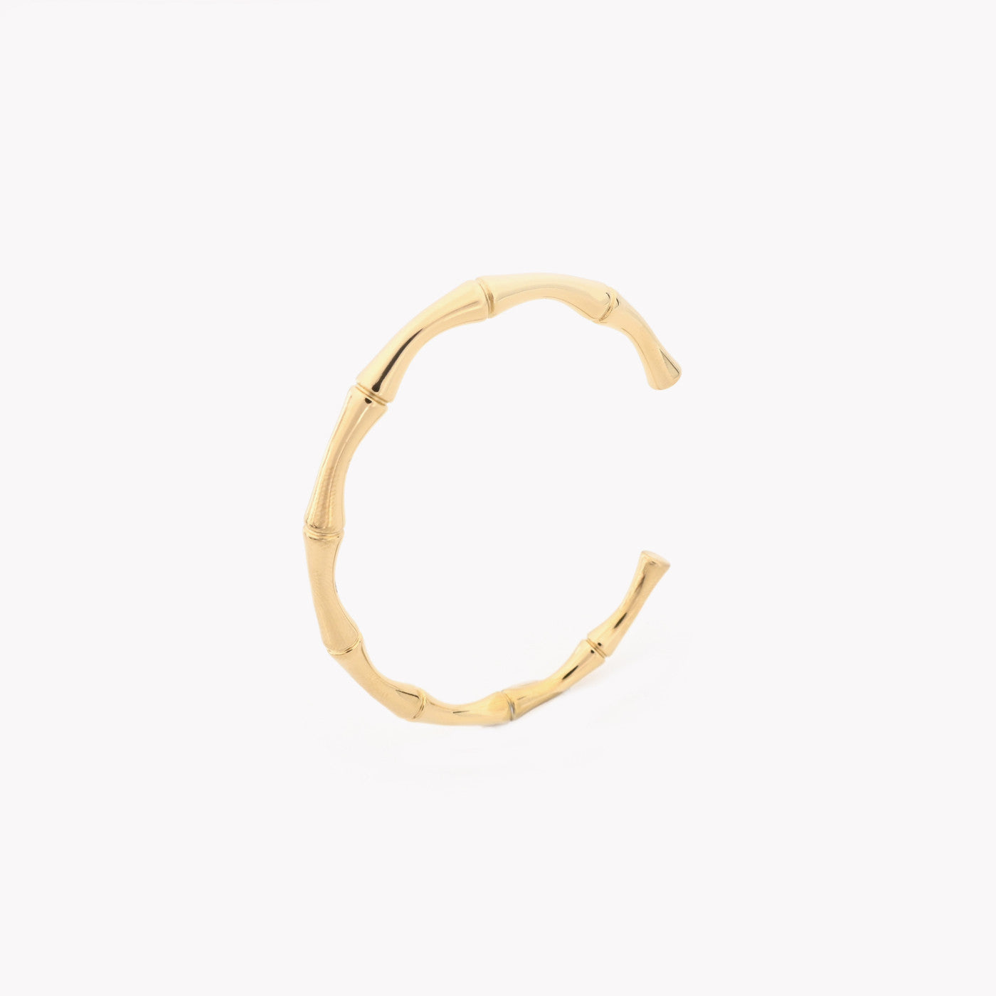 Pulseira em aço bambu rígida