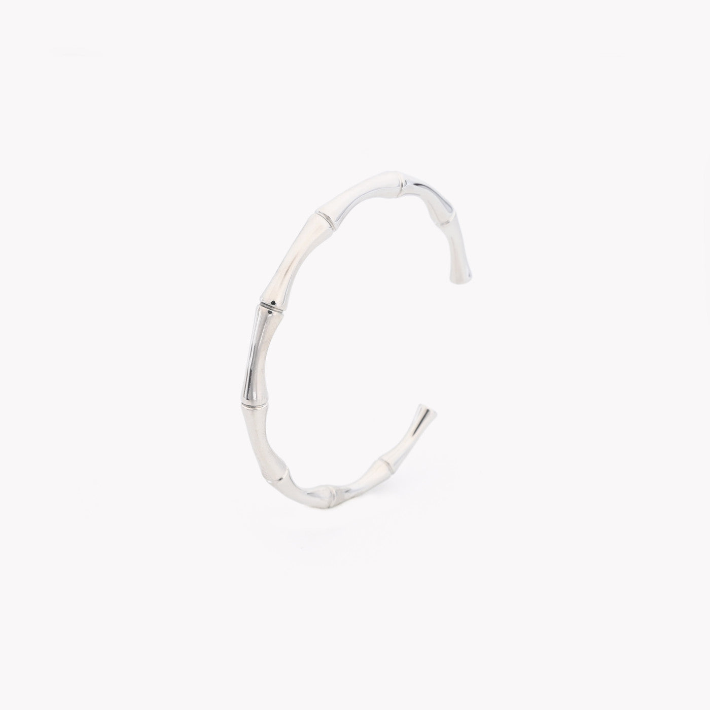 Pulseira em aço bambu rígida