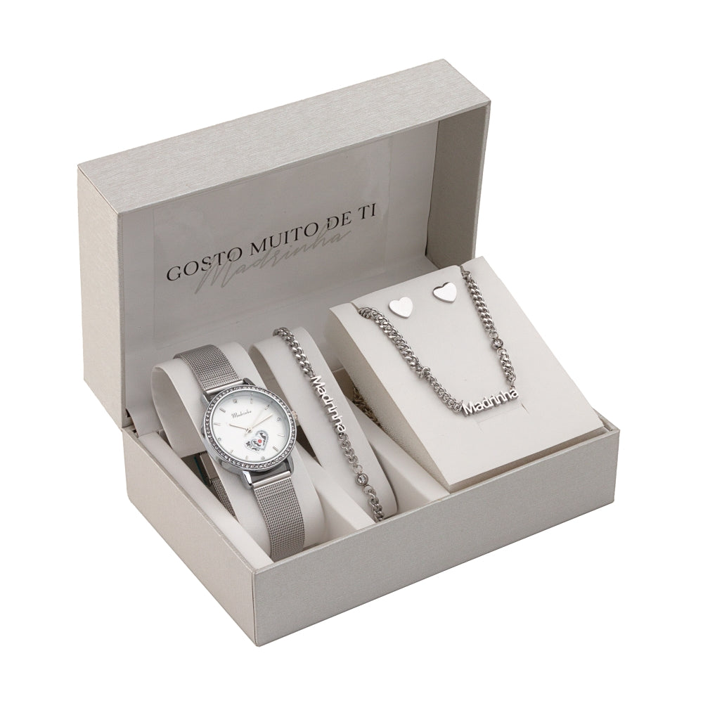 Steel jewelry set - "I really like you" - Godmother