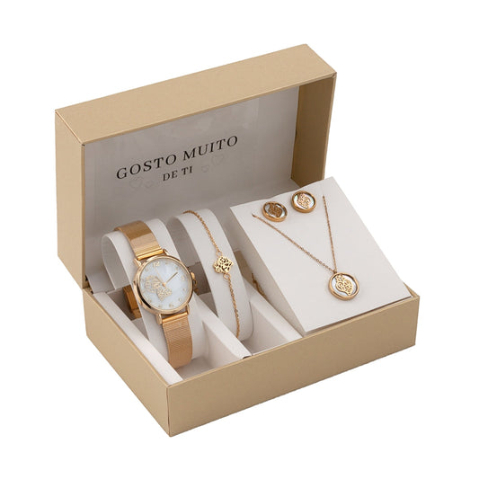 Steel jewelry set - "I really like you" - Coração de Viana 2