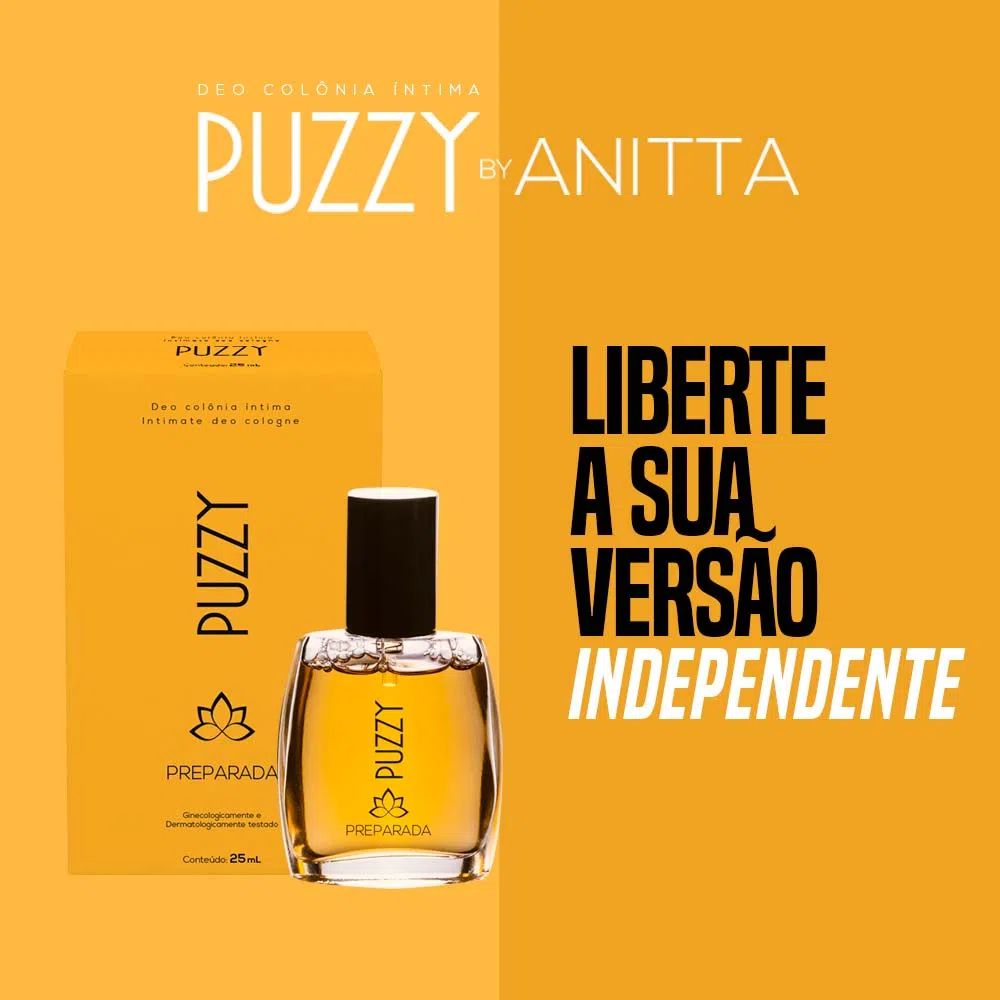 Puzzy By Anitta Deo Colônia Íntima 25ml - Pack de 3 - OFERTA COLAR FLOR DE LÓTUS!