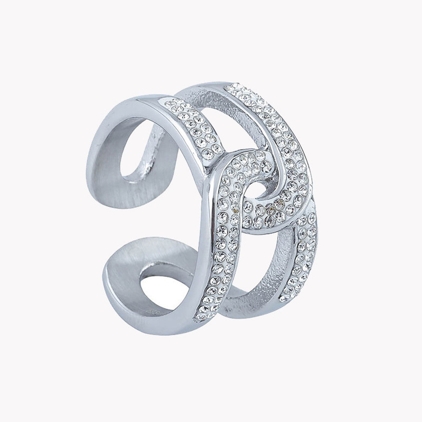 Anel "nó" com brilhantes - Terra de Estrelas