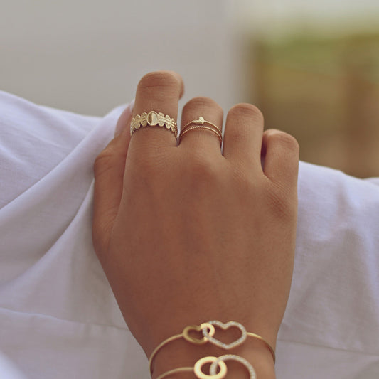 Anel ajustável aço simples largo - Terra de Estrelas