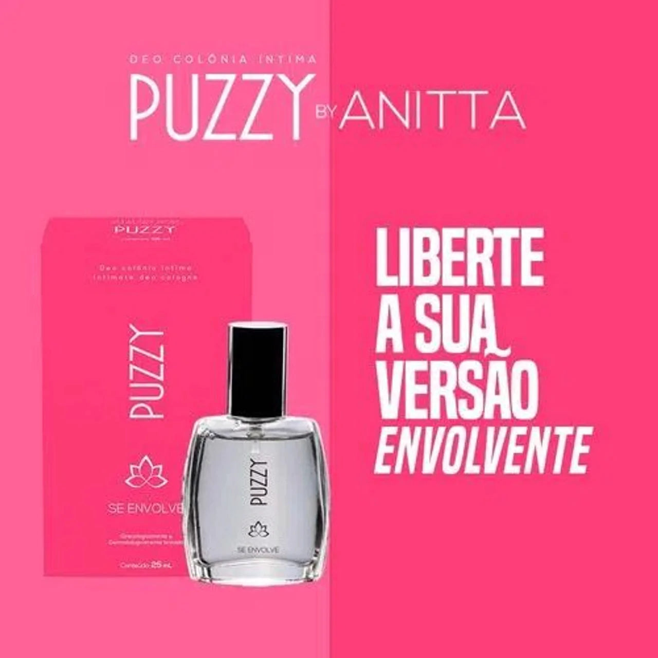 Puzzy By Anitta Deo Colônia Íntima 25ml - Pack de 3 - OFERTA COLAR FLOR DE LÓTUS!