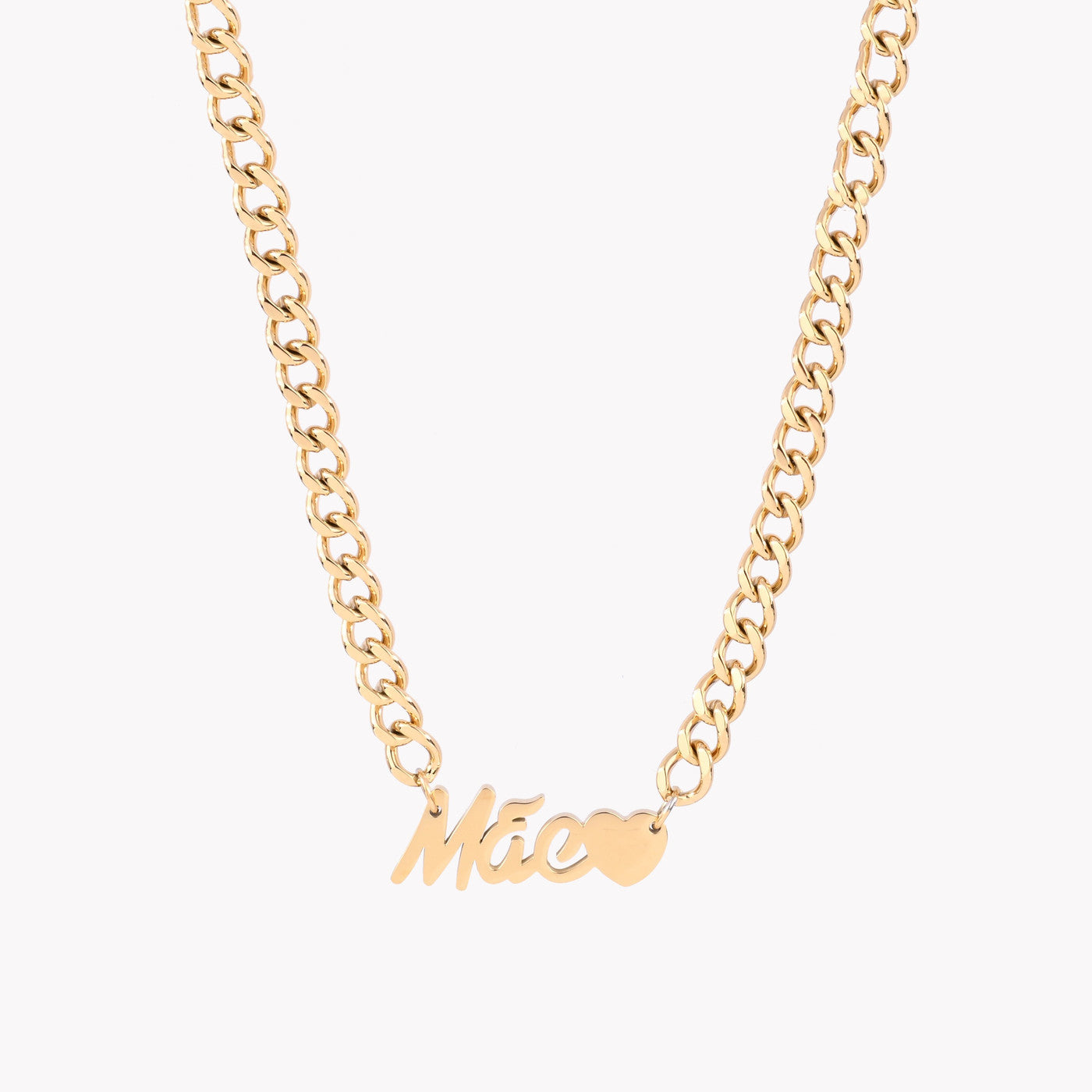 Collar de acero con la palabra MADRE