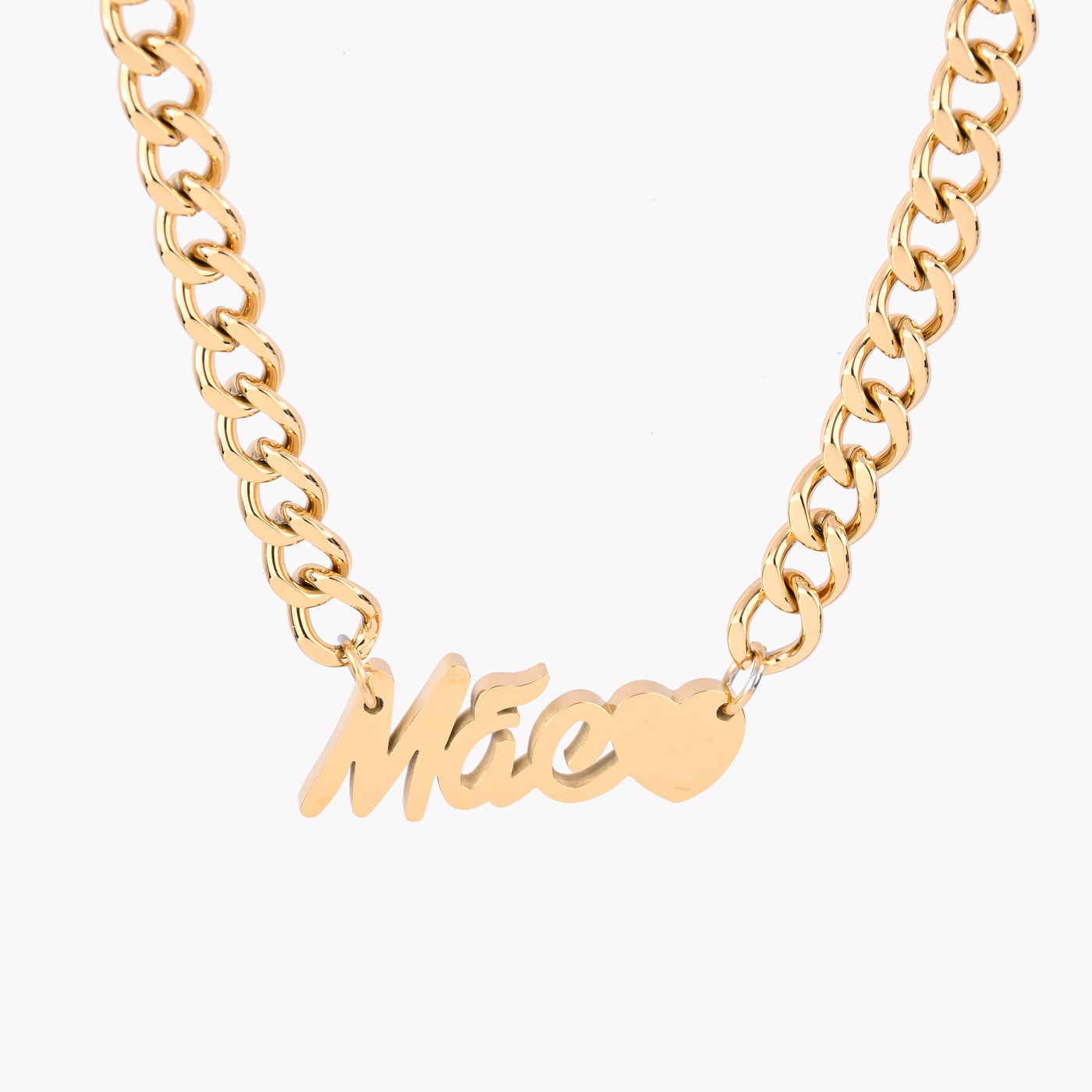 Collar de acero con la palabra MADRE