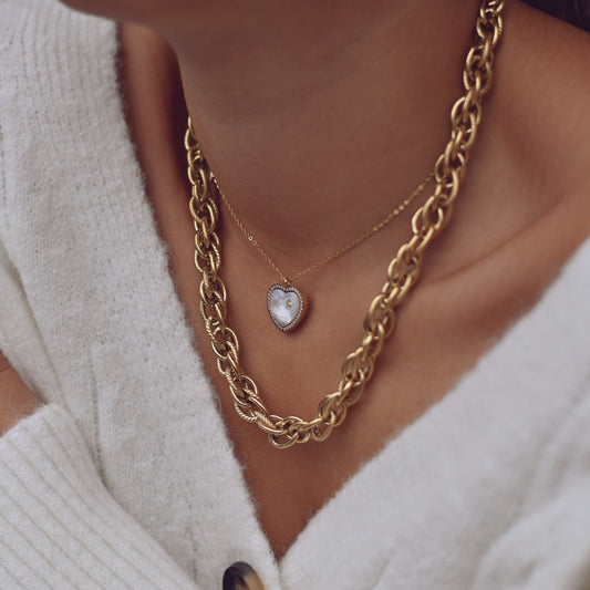 Thick base steel necklace