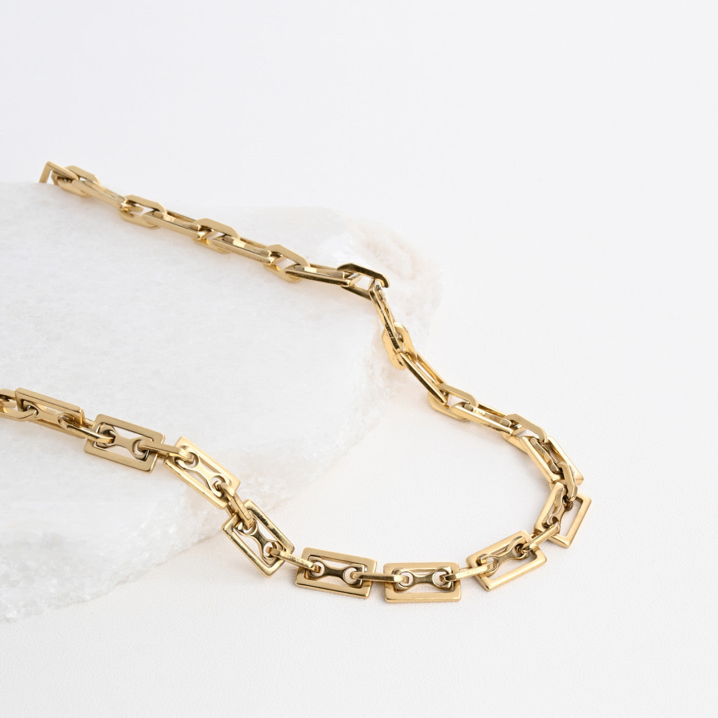 Rectangle steel necklace