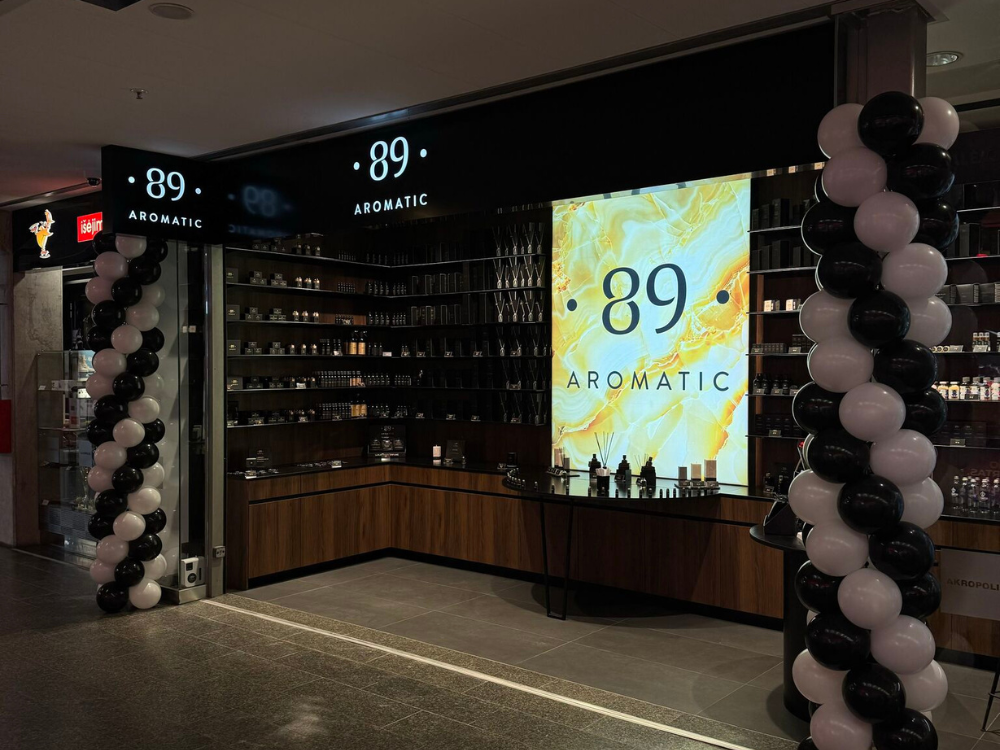 Loja Aromatic 89 com perfumes aromáticos exclusivos em ambiente sofisticado de shopping