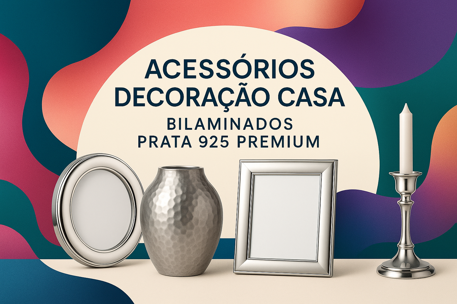 Acessórios Decoração Casa - Bilaminados Prata 925 Premium