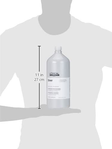 L’Oréal Professionnel Shampoo Neutralizante para cabelos grisalhos, brancos ou loiros claros, Prata, SÉRIE EXPERT