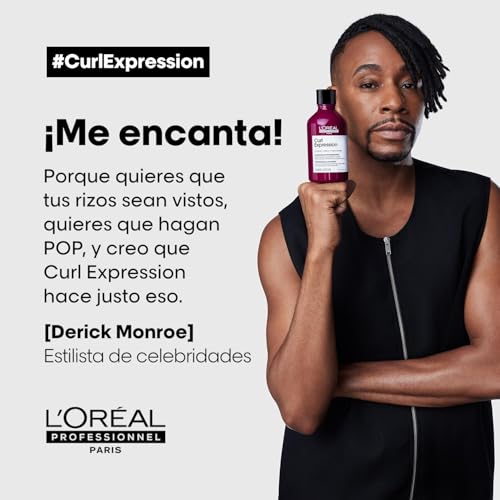 L'Oréal Professionnel, Shampoo Creme de Limpeza Intensamente Hidratante, Sem Sulfato, Para Todos os Tipos de Cachos e Ondas, Curl Expression, SÉRIE EXPERT, 300 ml