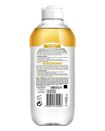 Garnier Skin Active Agua Micelar em Óleo, Pack 2x400ml +1 x100ml