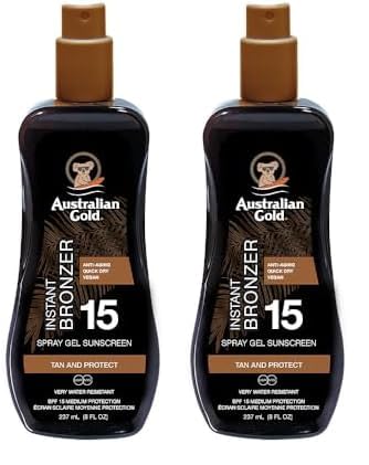 Australian Gold Spray Bronzeador Instantâneo Solar em Gel FPS 15, 100ml