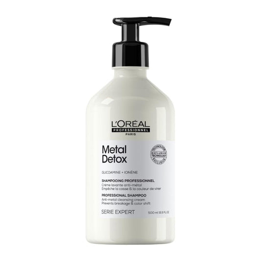 L'Oréal Professionnel, Shampoo Profissional Sem Sulfato, para Cabelos Danificados ou Descoloridos, Cor Brilhante e Duradoura, Cabelos Mais Fortes e Hidratados, Detox de Metais, 500 ml