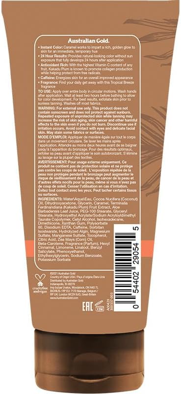 Australian Gold Loção Bronzeadora Instantânea Sunless 177 ml 1 unidade 100 ml, (a embalagem pode variar)