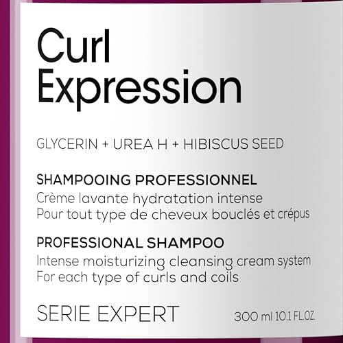 L'Oréal Professionnel, Shampoo Creme de Limpeza Intensamente Hidratante, Sem Sulfato, Para Todos os Tipos de Cachos e Ondas, Curl Expression, SÉRIE EXPERT, 300 ml