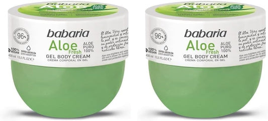 Babaria Creme Corporal em Gel de Aloe Vera 100% Puro 400ml (Pack de 2)