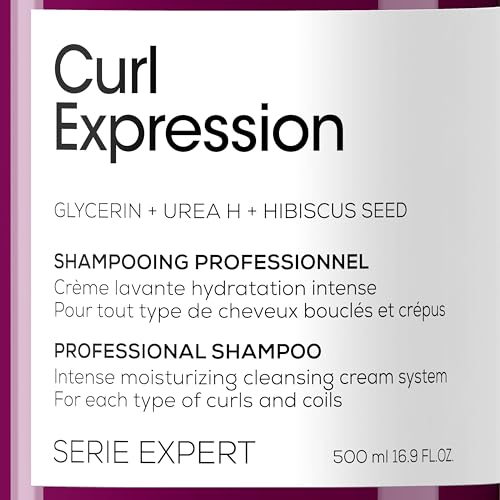L'Oréal Professionnel, Shampoo Creme de Limpeza Intensamente Hidratante, Sem Sulfato, Para Todos os Tipos de Cachos e Ondas, Curl Expression, SÉRIE EXPERT, 300 ml