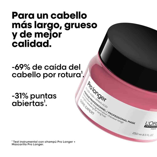 L'Oréal Professionnel, Máscara Reparadora para Cabelos Longos com Pontas Finas, Pro Longer, 250 ml
