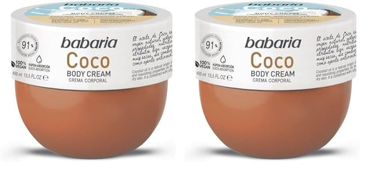 Babaria Creme Hidratante Corporal de Coco 400ml (Pack de 2)