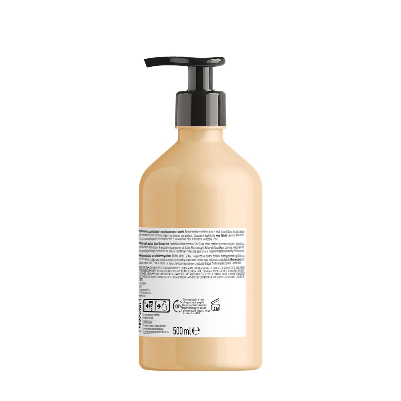 L’Oréal Professionnel Shampoo de Tratamento Reconstrutor para cabelos secos e danificados, Absolut Repair, Série Expert, 750ml