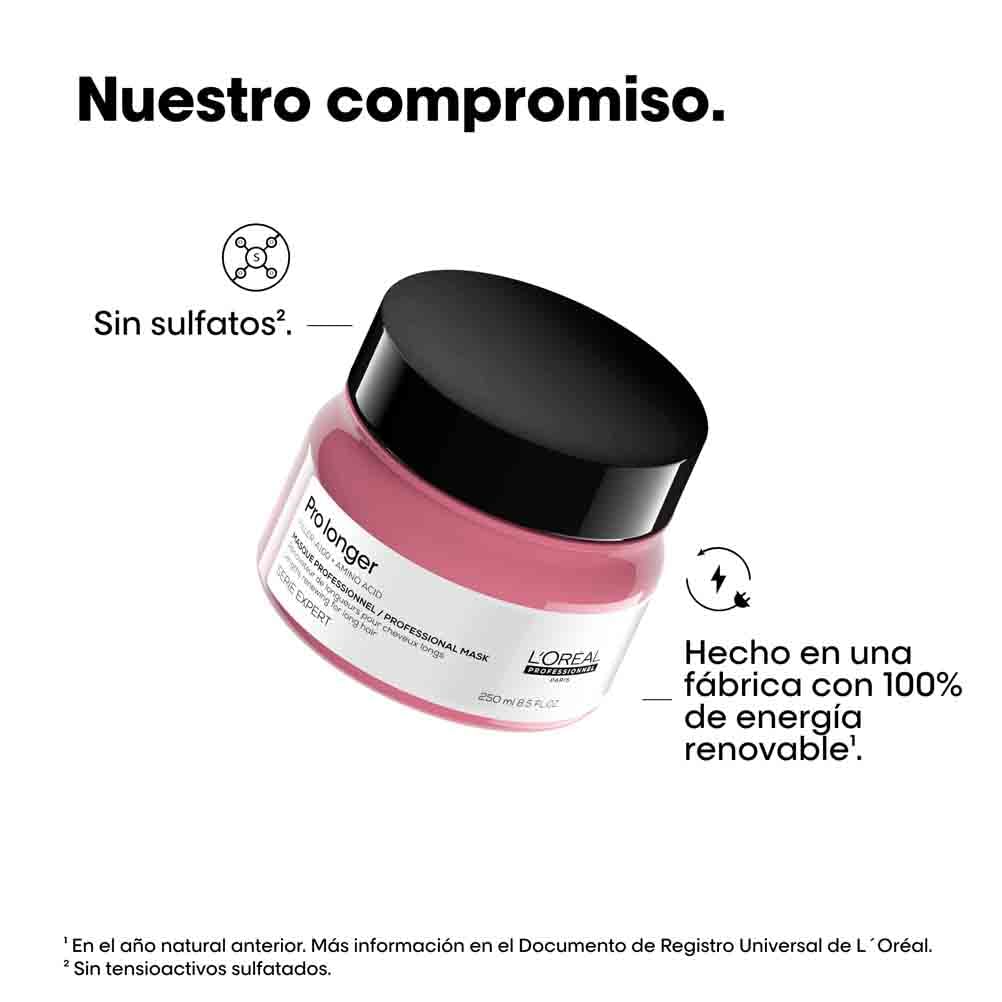 L'Oréal Professionnel, Máscara Reparadora para Cabelos Longos com Pontas Finas, Pro Longer, 250 ml