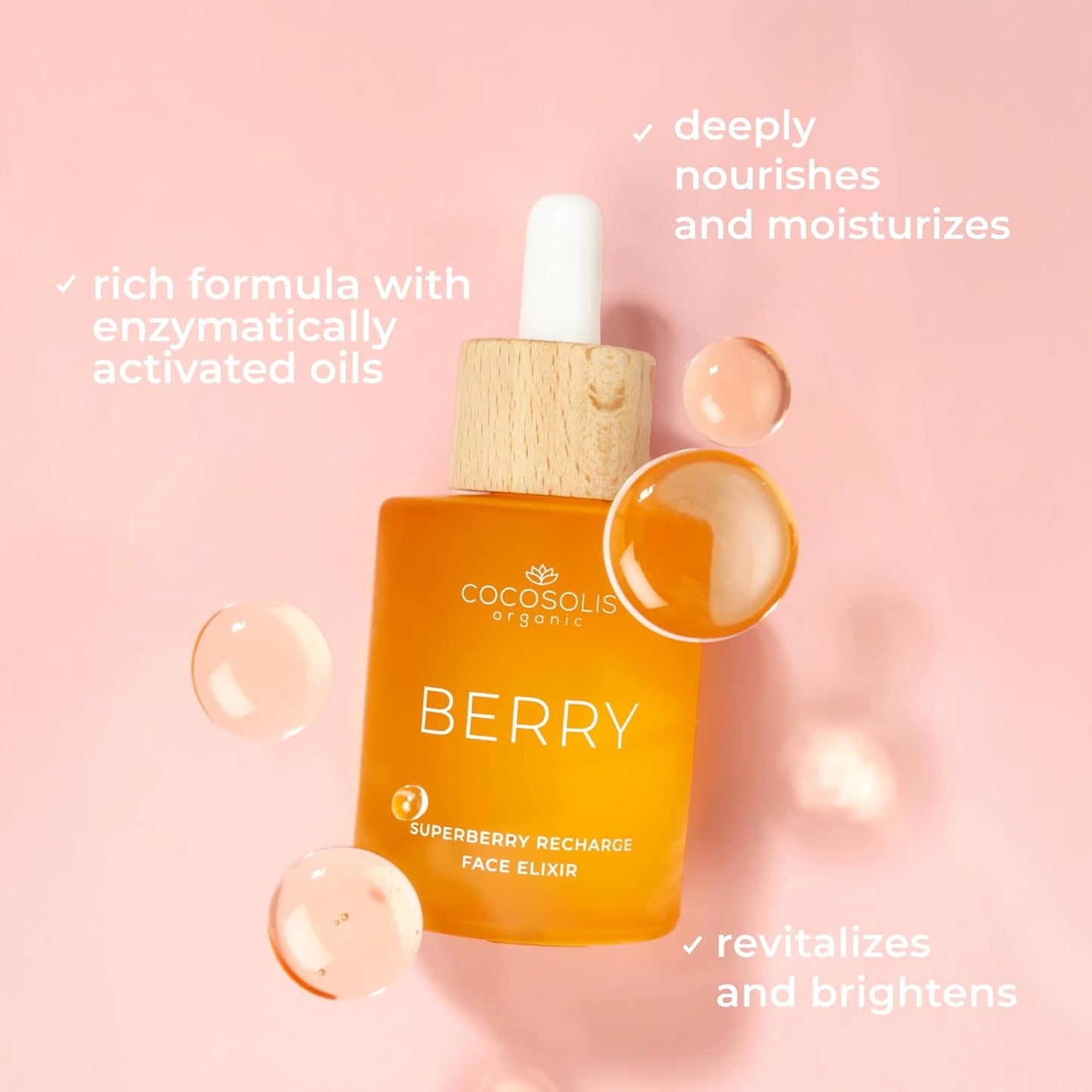 COCOSOLIS BERRY Elixir facial Superberry Recharge com óleos orgânicos