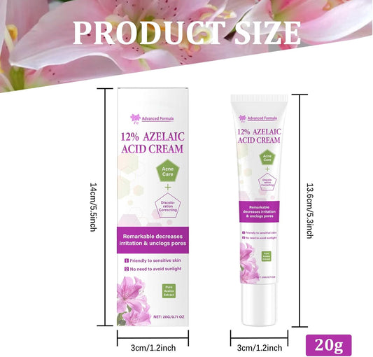 Soro de ácido azelaico 12%, limpa os poros, clareia marcas de acne (20 g)