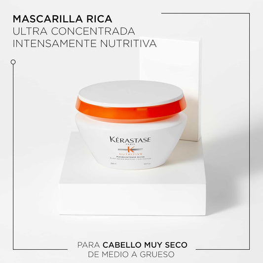 Kérastase Nutritive, Máscara hidratante, Para cabelos secos, Protege, nutre e repara, 200 ml