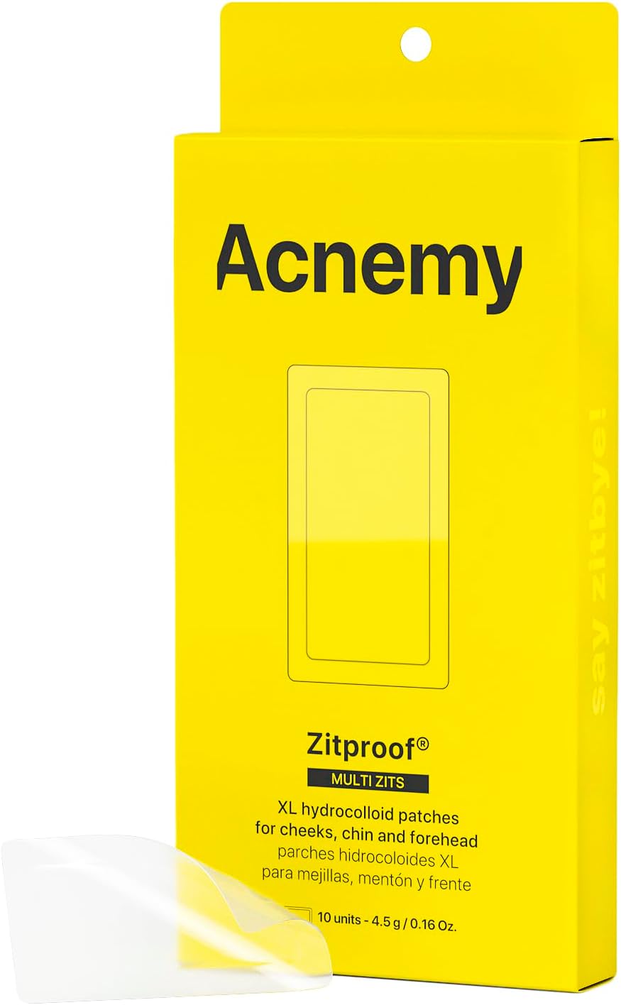 ACNEMY ZITPROOF® MULTIZITS - Adesivos hidrocolóides XL para bochechas, queixo e testa