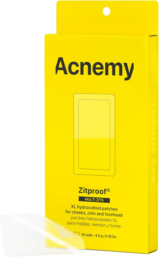 ACNEMY ZITPROOF® MULTIZITS - Adesivos hidrocolóides XL para bochechas, queixo e testa
