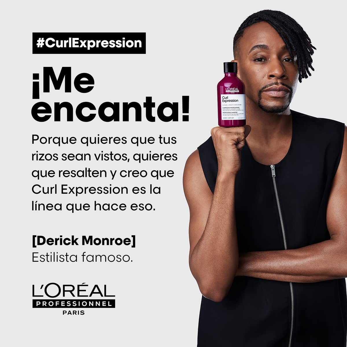L'Oréal Professionnel, Shampoo Creme de Limpeza Intensamente Hidratante, Sem Sulfato, Para Todos os Tipos de Cachos e Ondas, Curl Expression, SÉRIE EXPERT, 300 ml
