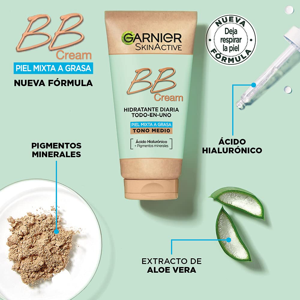 GARNIER Skin Active - BB Cream, Tom claro - 50 ml