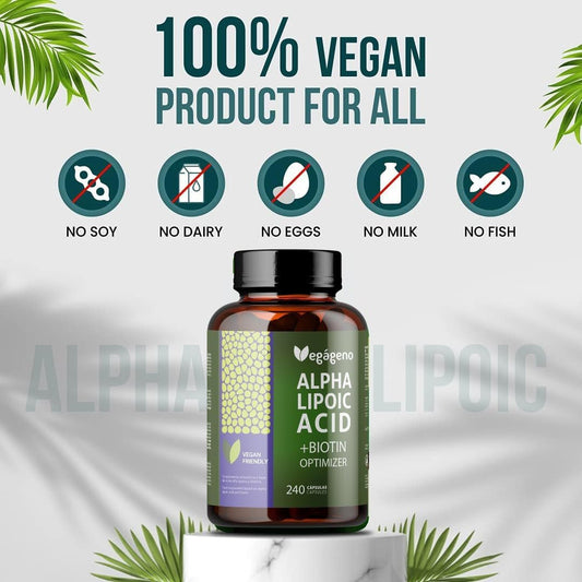 Ácido Alfa Lipoico 600mg - 240 Cápsulas Veganas