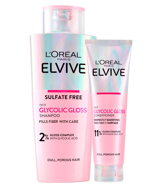 L'Oréal Paris Elvive Kit para Cabelos Opacos e Porosos Brilho Intenso e Duradouro - 3 produtos