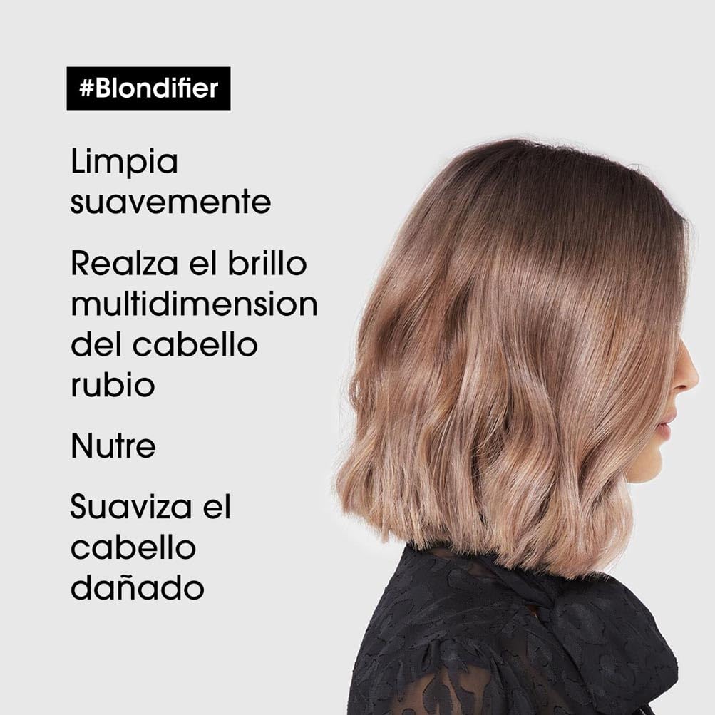 L'Oréal Professionnel, Shampoo Reparador e Iluminador para Cabelos com Mechas ou Loiros, Blondifier Gloss, 300ml