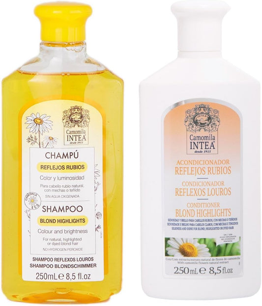 Camomila Intea - Champo profissional Reflexos Louros para cabelos louros 250 ML + Acondicionador 250 ML