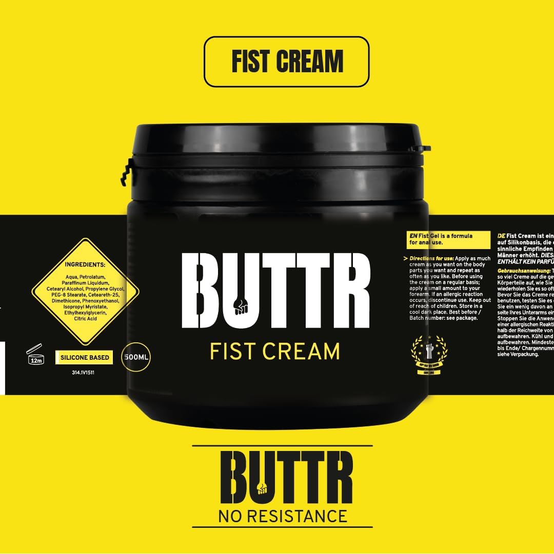 BUTTR Fisting Cream - Lubricante a base de silicone - 500ml