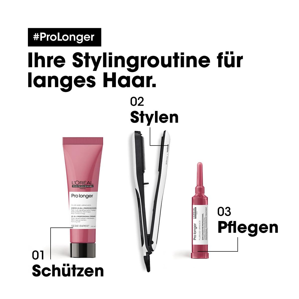 L’Oréal Professionnel, Creme Reparador 10 em 1 para Cabelos Longos com Pontas Finas, Pro Longer, 150 ml