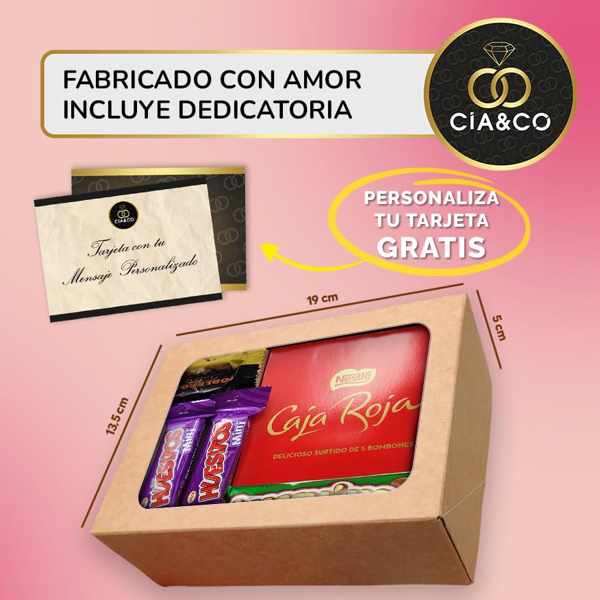 Caixa de presente original com 17 chocolates Kinder Bueno, cartões Kinder, Twix, Mars, Kit Kat, Huesitos, biscoito Lotus Biscoff e muito mais