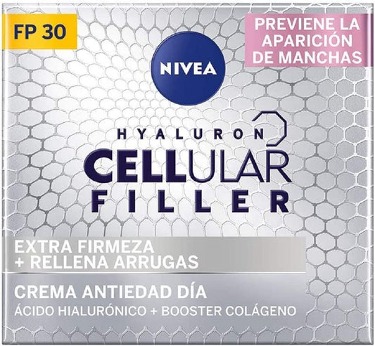 NIVEA Pack Rotina anti-idade Cellular Expert Filler, conjunto de cremes para enchimento, caixa de presente com creme de dia com FP30 (1 x 50 ml), creme de noite (1 x 50 ml) e soro com pipeta (1 x 30