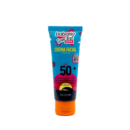 Babaria - Protetor solar facial 50+ Sunfest, edição limitada - 75 ml