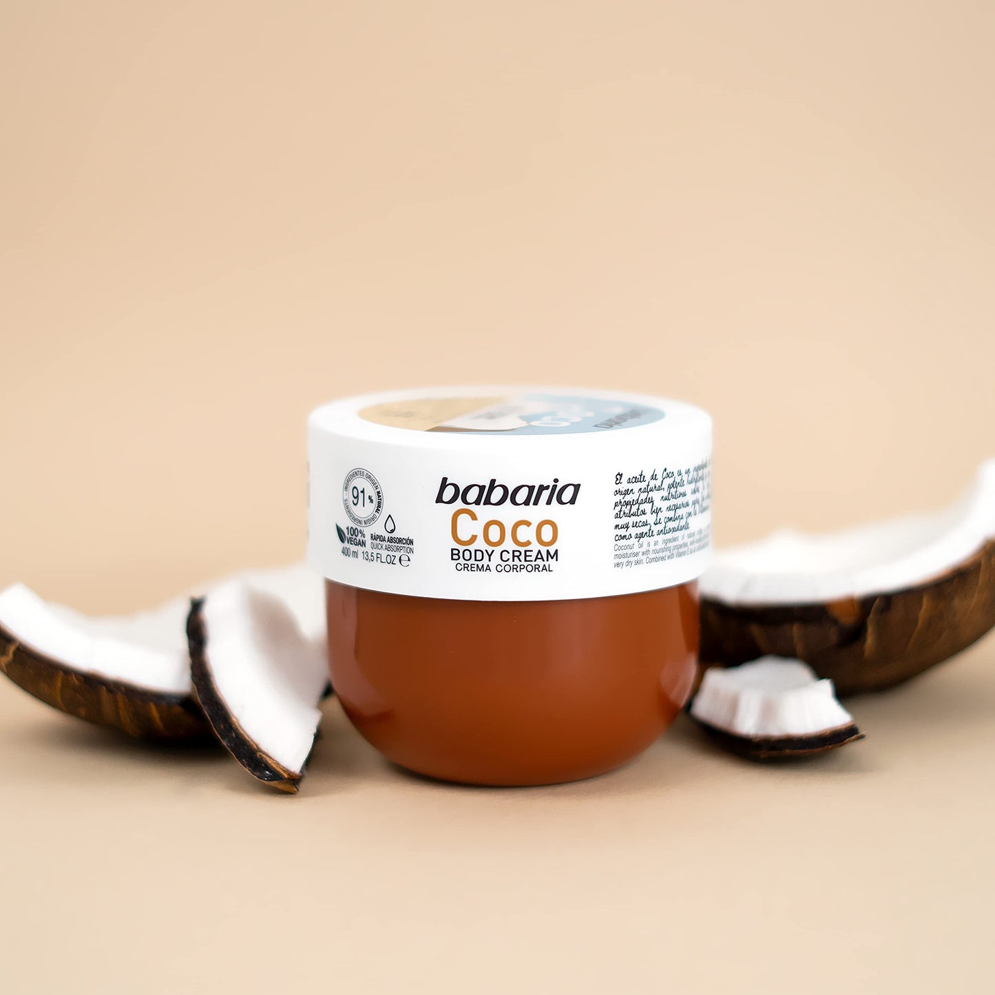 Babaria Creme Hidratante Corporal de Coco 400ml (Pack de 2)
