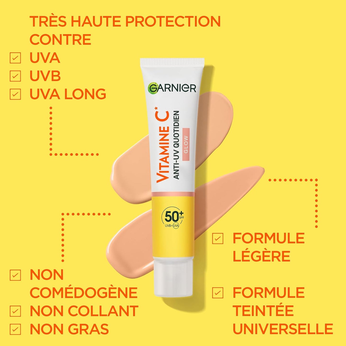 Pack Garnier Sérum Antimanchas 4% de Vitamina C, Niacinamida, Ácido Salicílico y Melasyl™.+ Garnier Vitamina C Fluido Antimanchas Anti-UV Diario Efeito Glow FPS50+,40 ml