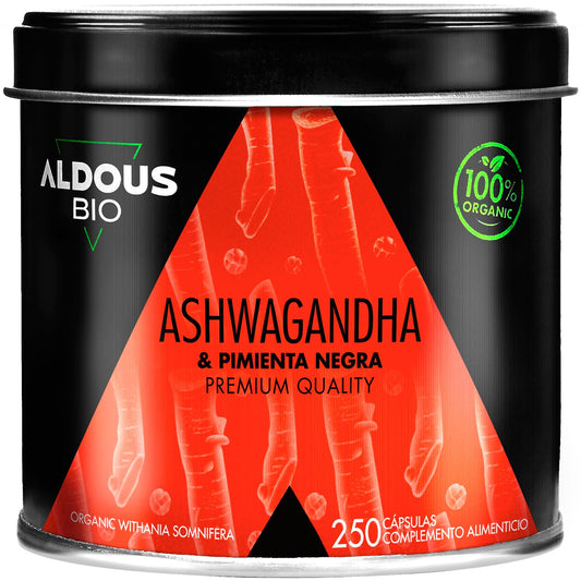 Suplemento de Ashwagandha com pimenta preta