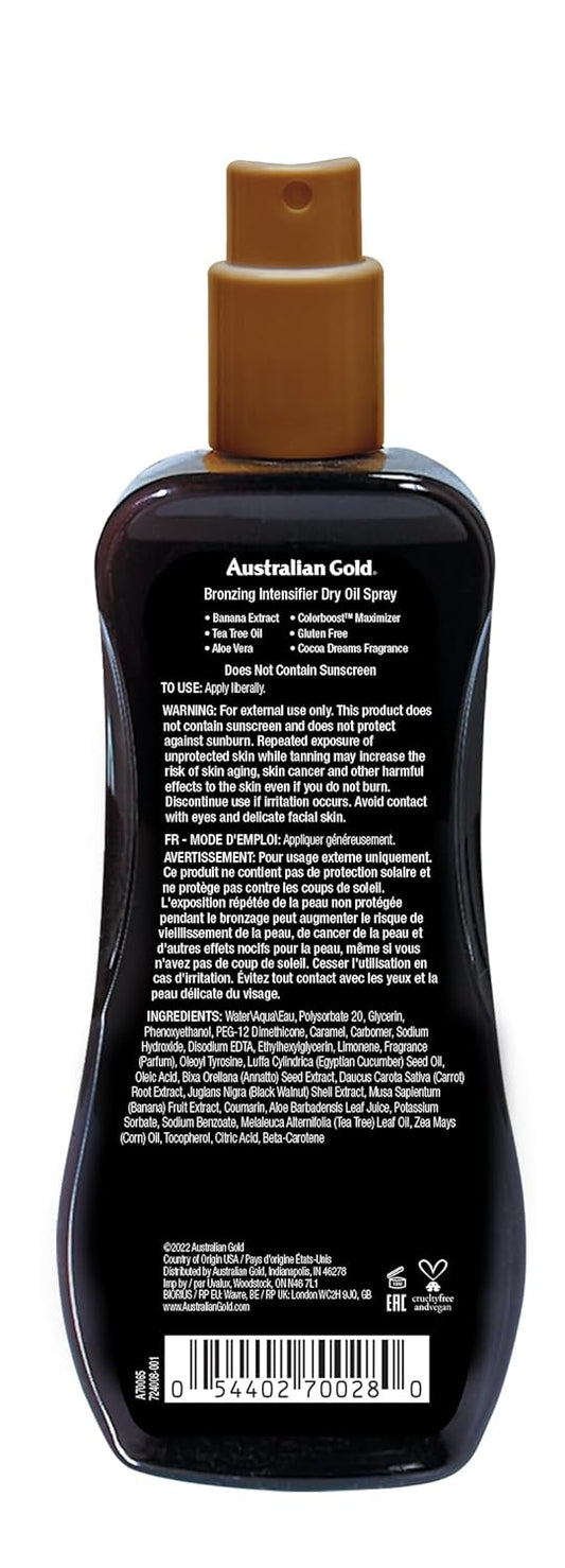 Australian GoldIntensificador Seco Acelerador do Bronceado, Sem crueldade animal, tom de pele medio, 237 Ml