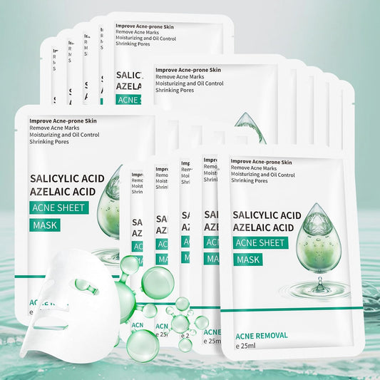 KORAL Mascara Facial de Acido Salicilico (10 ud x 25ml) com Acido Azelaico - Unisexo