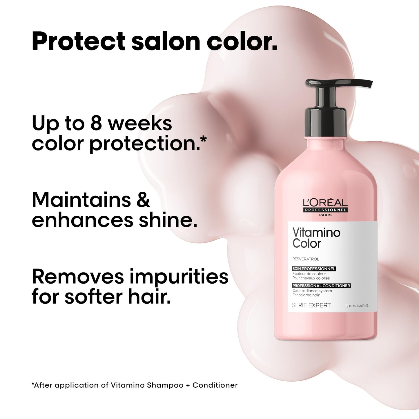 L'Oréal Professionnel, Condicionador Protetor de Cor com Resveratrol para Cabelos Tingidos, Vitamin Color, 200 ml